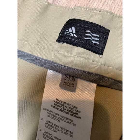 Adidas Men’s W36 L30 Khaki Tan Golf Pants Stretch Moisture Wicking - Picture 4 of 6